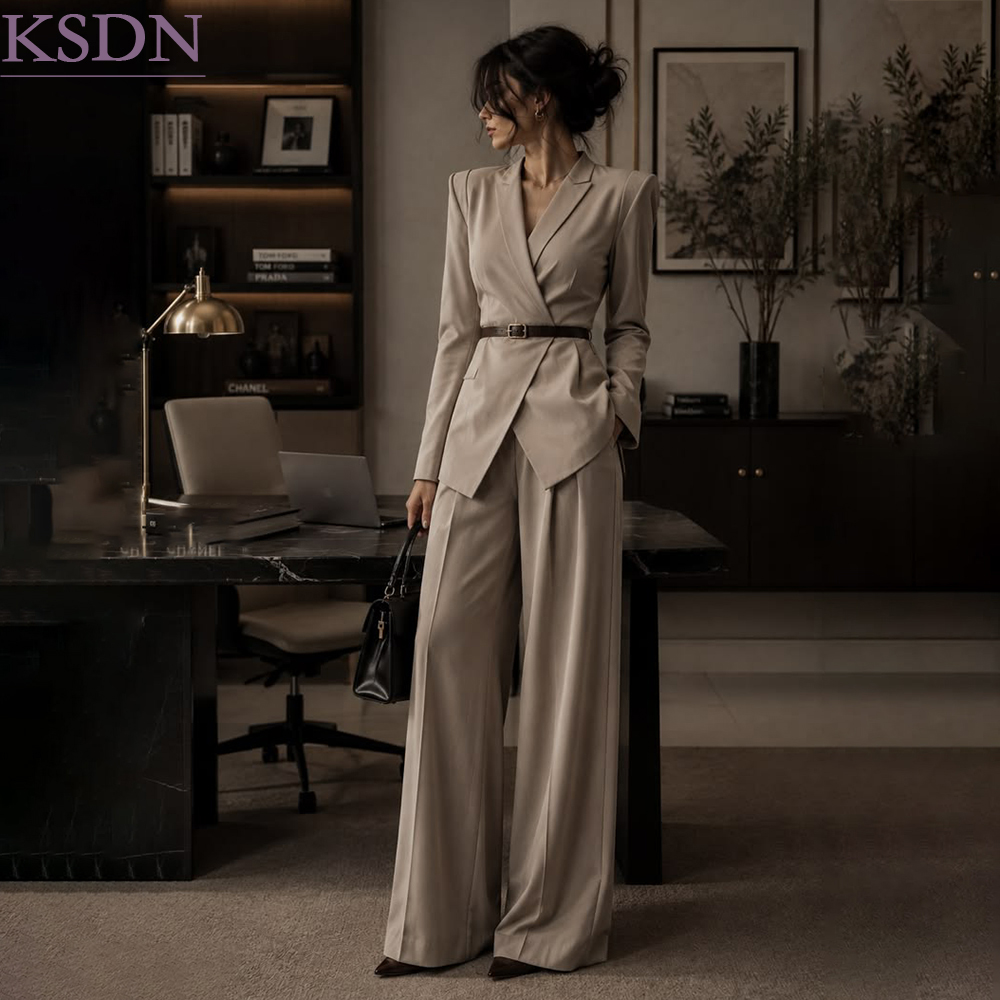 Womens Blazer - Skinny Belted Women's Suits Customized Fashion